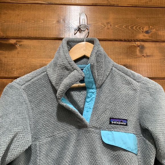 Patagonia Grey Blue Women's Re-Tool Snap-T Pullover - Picture 2 of 6